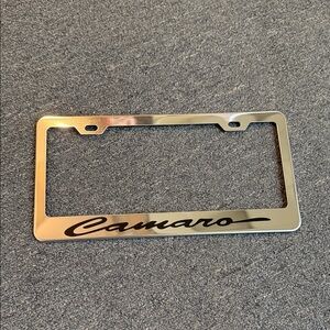Chevrolet Chevy Camaro Chrome Silver Metal License Plate Frame